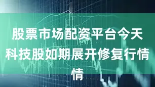 股票市场配资平台今天科技股如期展开修复行情
